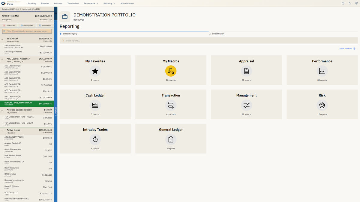 Reconciliation interface